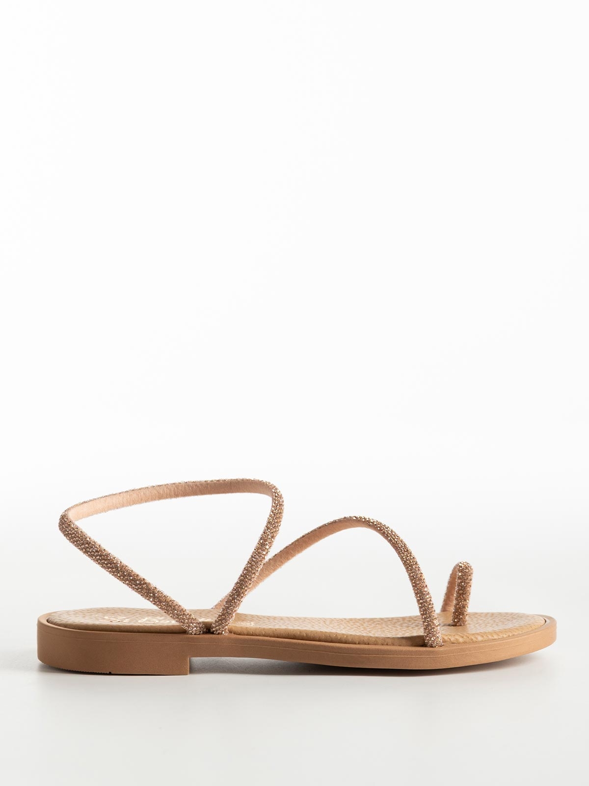 Σανδάλια με strass λουράκια & toe ring