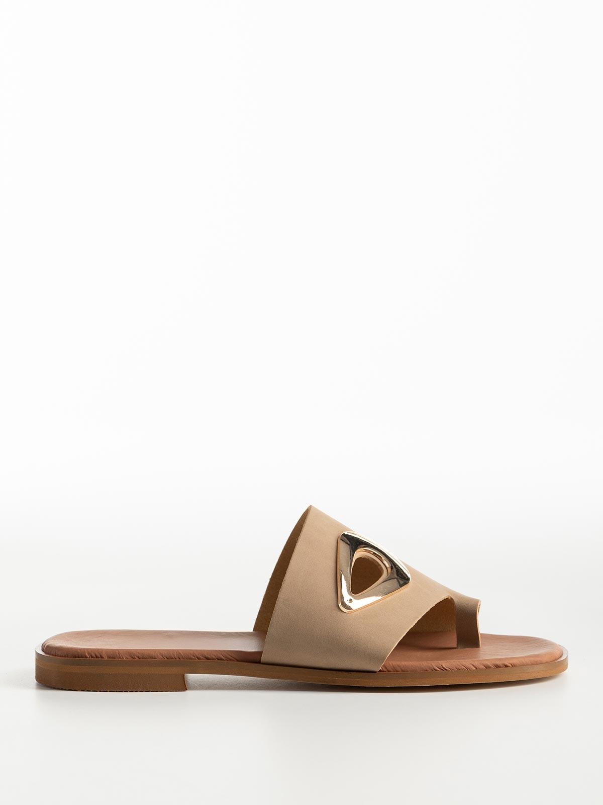 Flat σανδάλια με φάσα & toe ring
