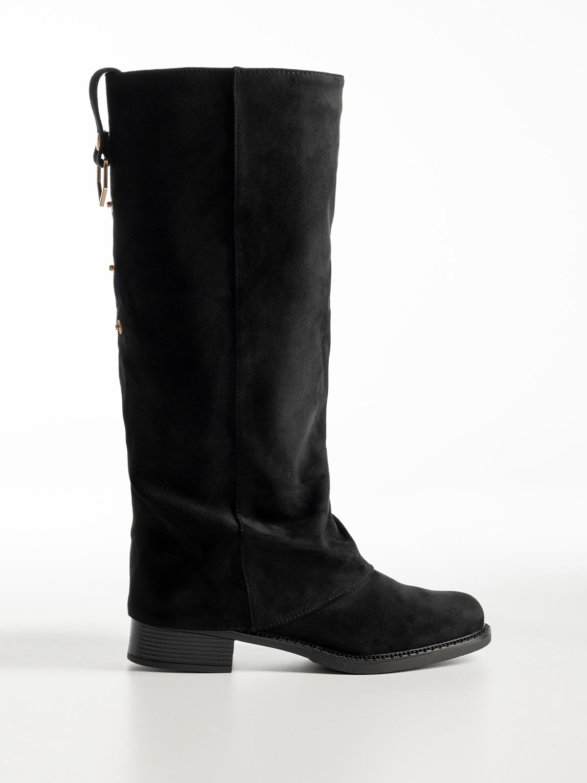 Μπότες suede με χαμηλό τακούνι