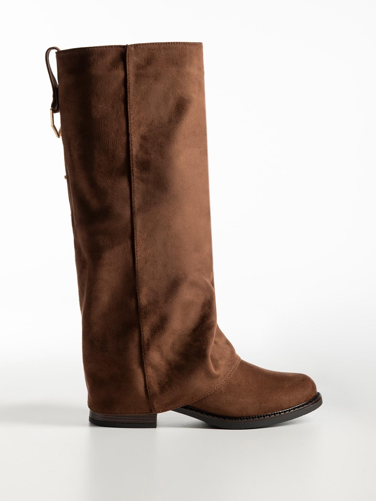 Μπότες suede με χαμηλό τακούνι