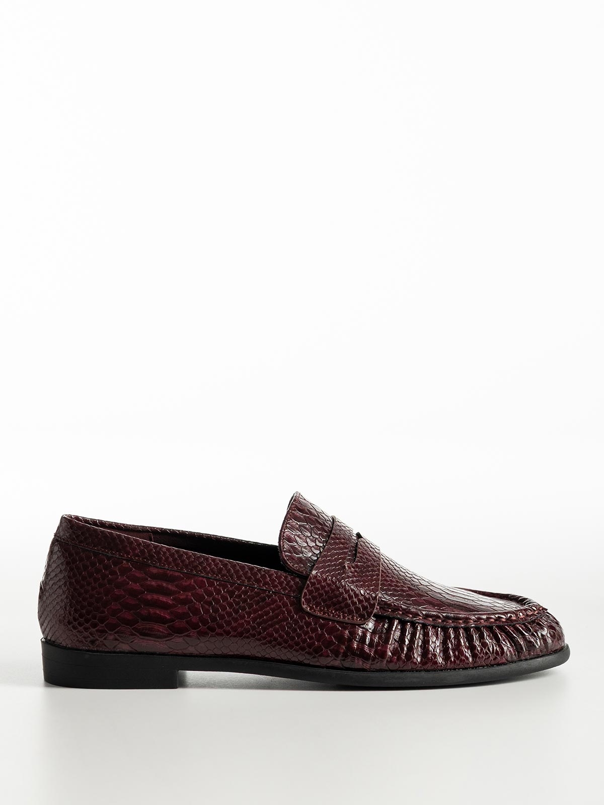 Loafers με snake print & διακοσμητική φάσα