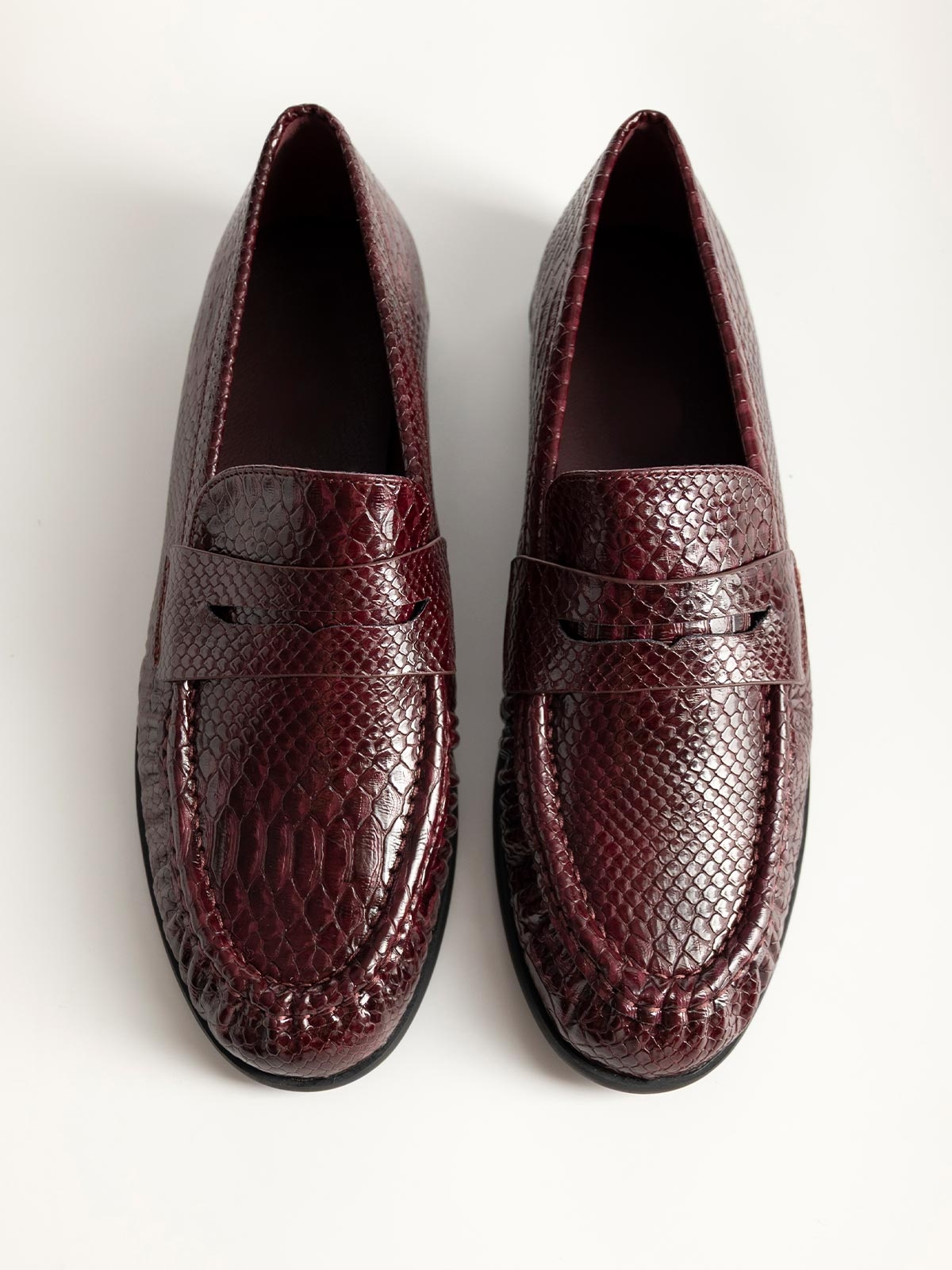 Loafers με snake print & διακοσμητική φάσα