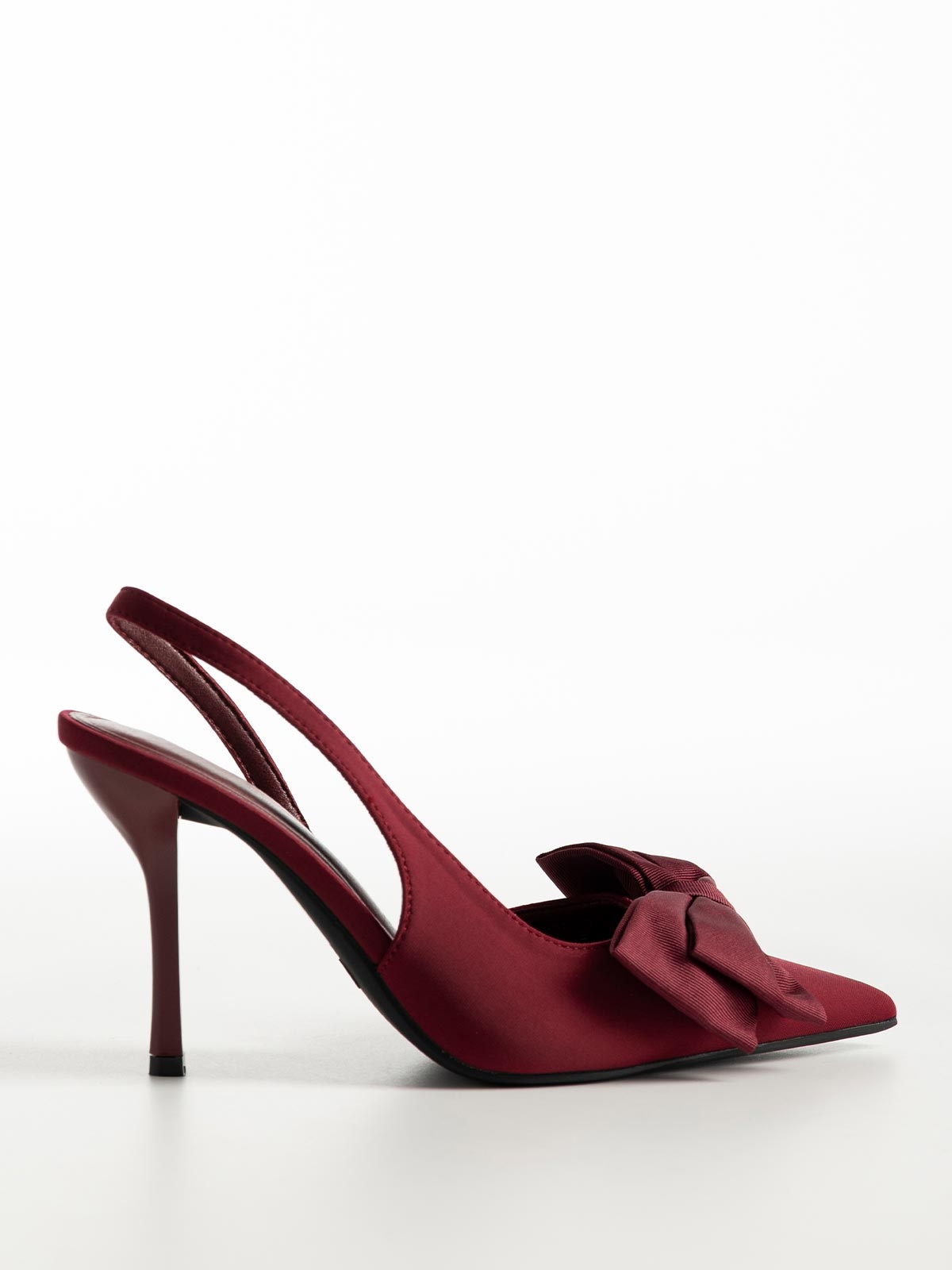 Μυτερές γόβες slingback με φιόγκο & λεπτό τακούνι