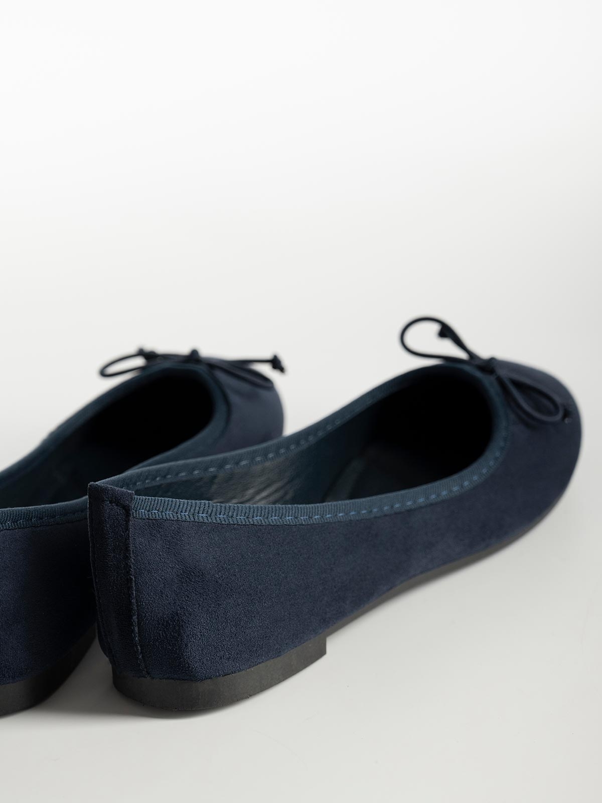Suede μπαλαρίνες με διακοσμητικό φιόγκο