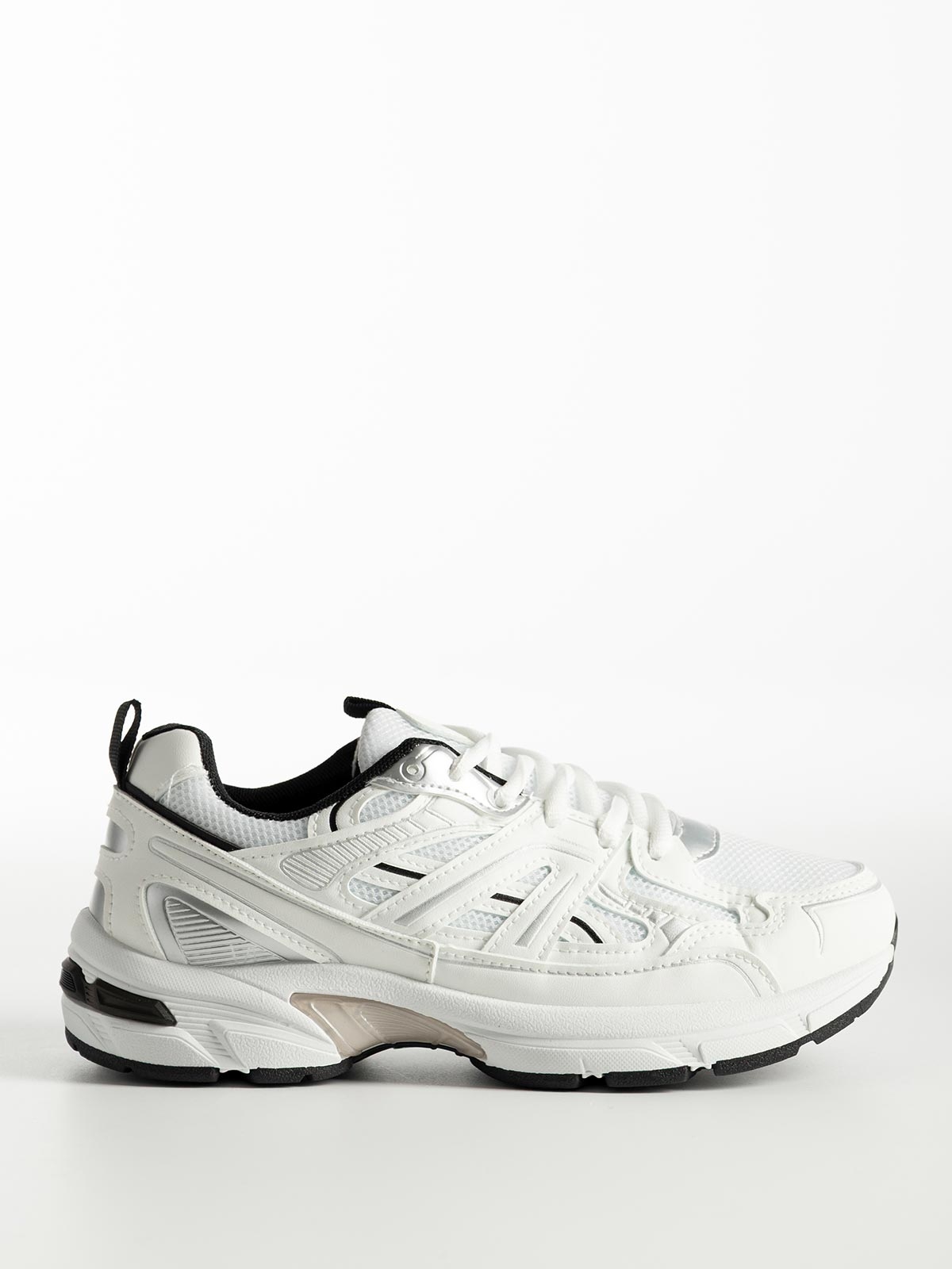 Sneakers με συνδυασμό υλικών