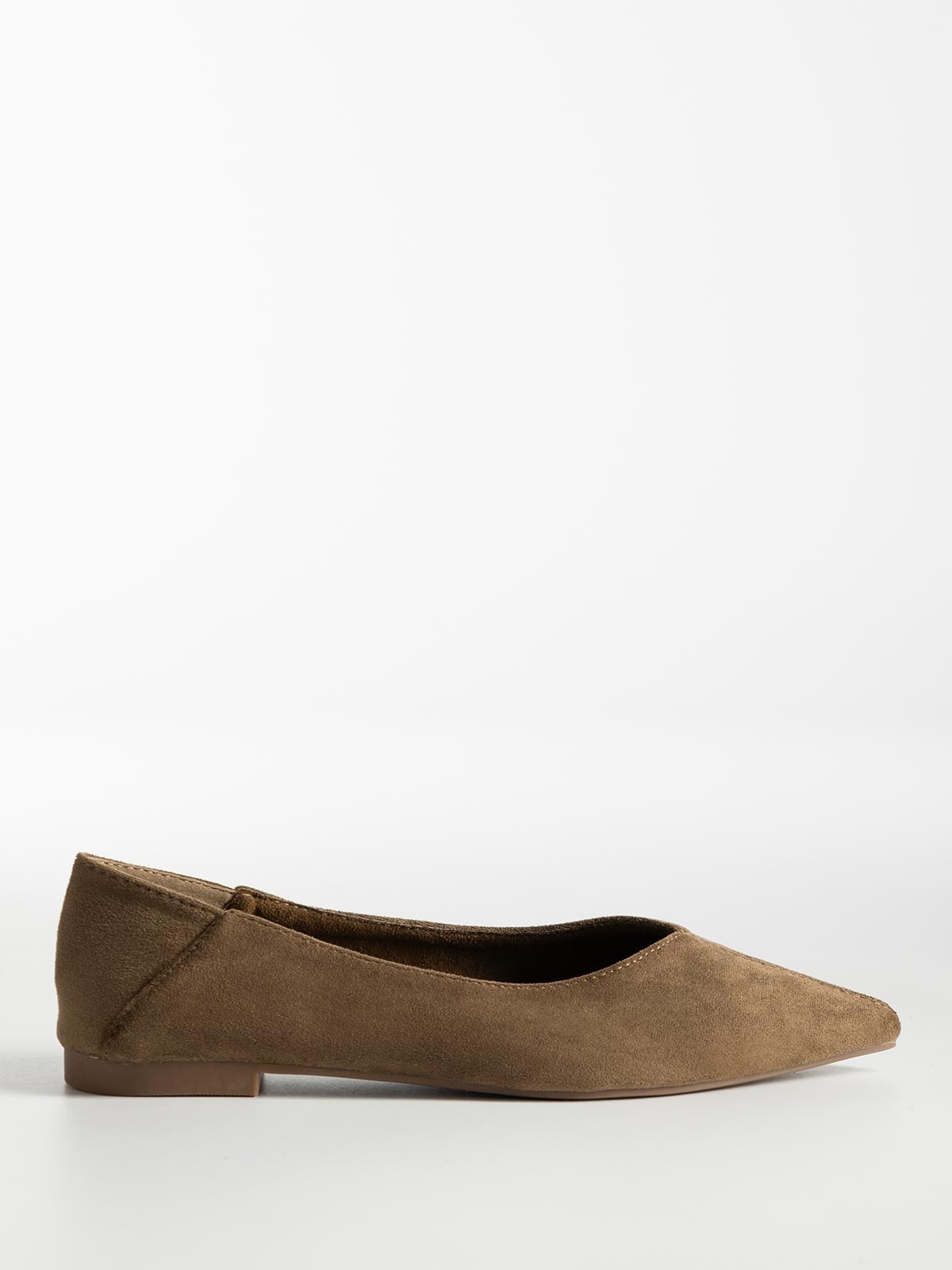 Μυτερές suede μπαλαρίνες