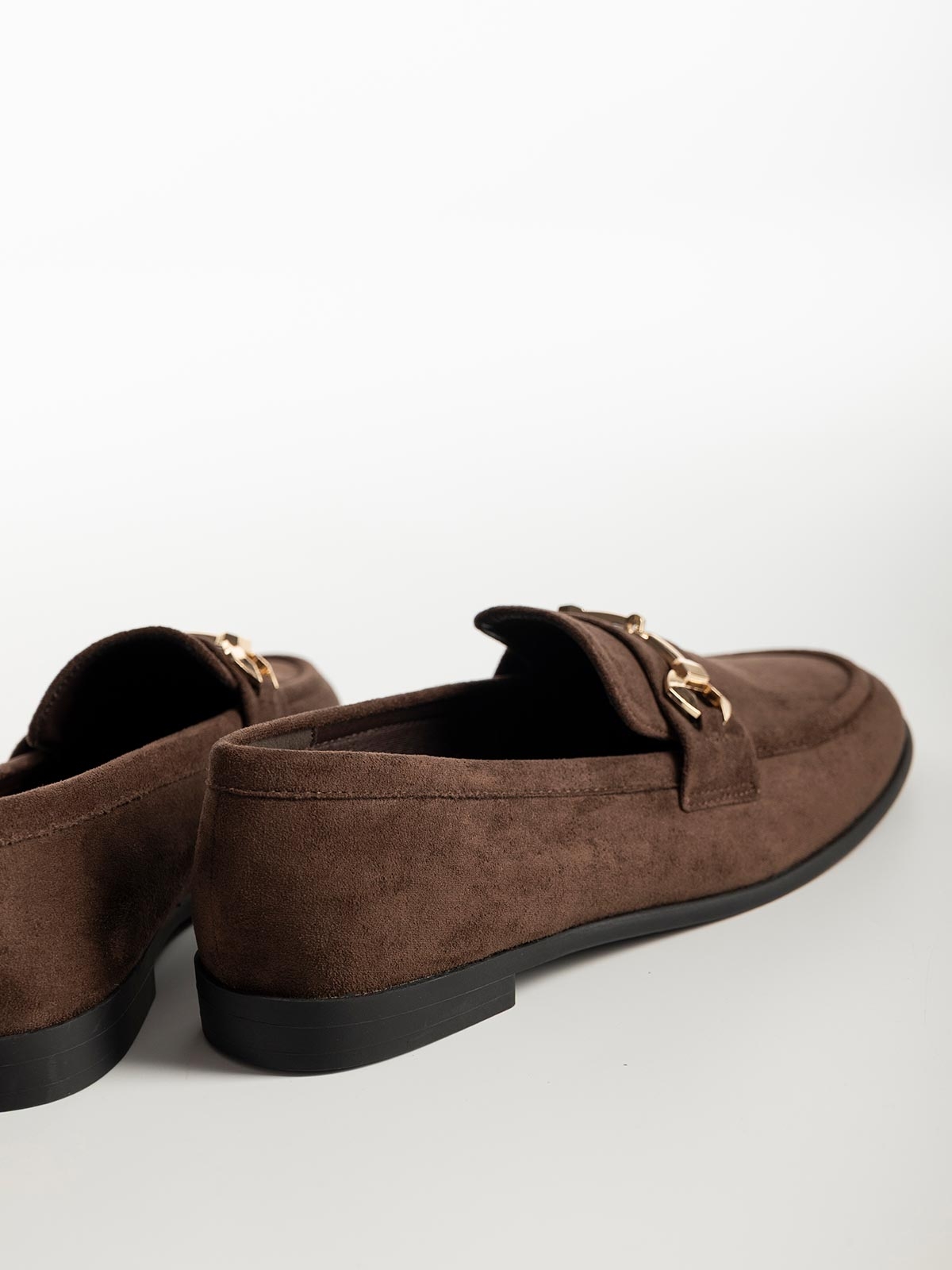 Suede loafers με στρογγυλή μύτη