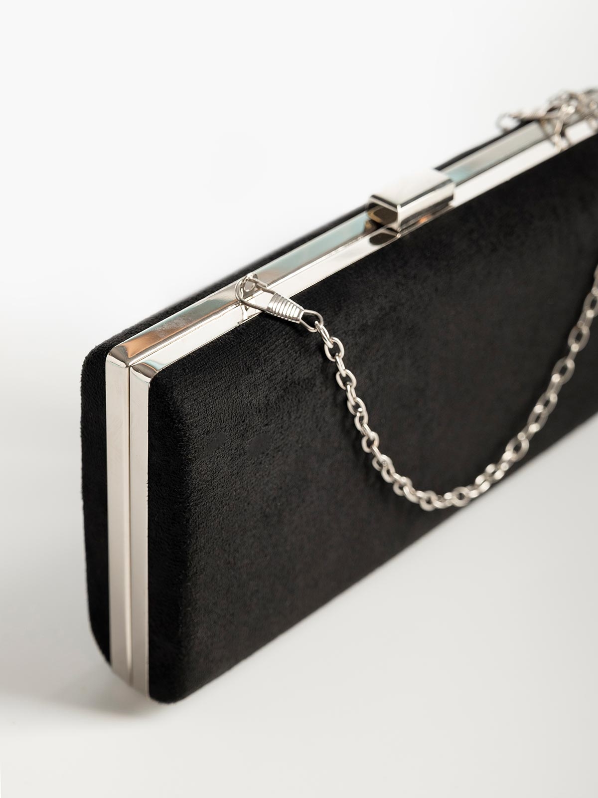 Clutch suede με αποσπώμενη αλυσίδα