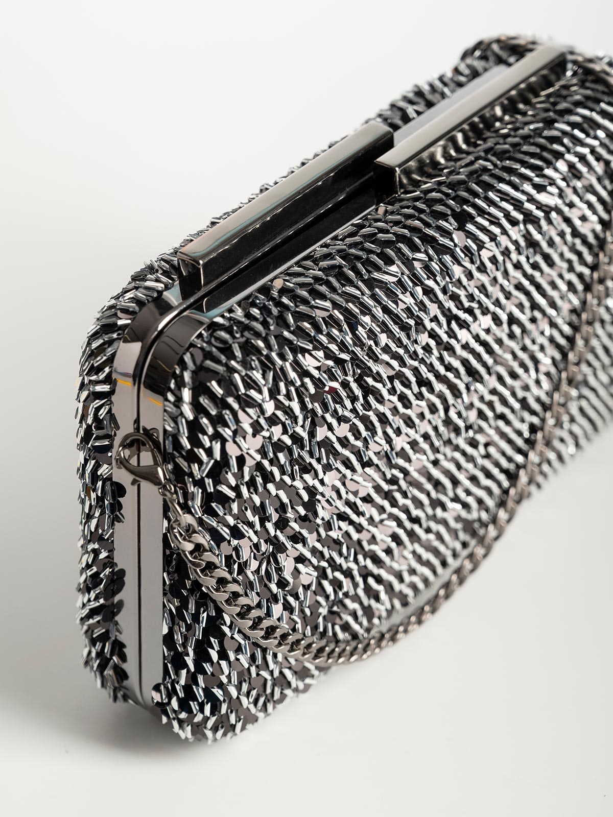 Clutch με παγιέτες & αποσπώμενη αλυσίδα