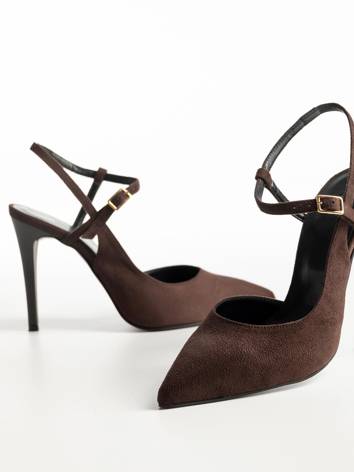 Γόβες BOZIKIS x Gin slingback suede με χιαστί λουράκια
