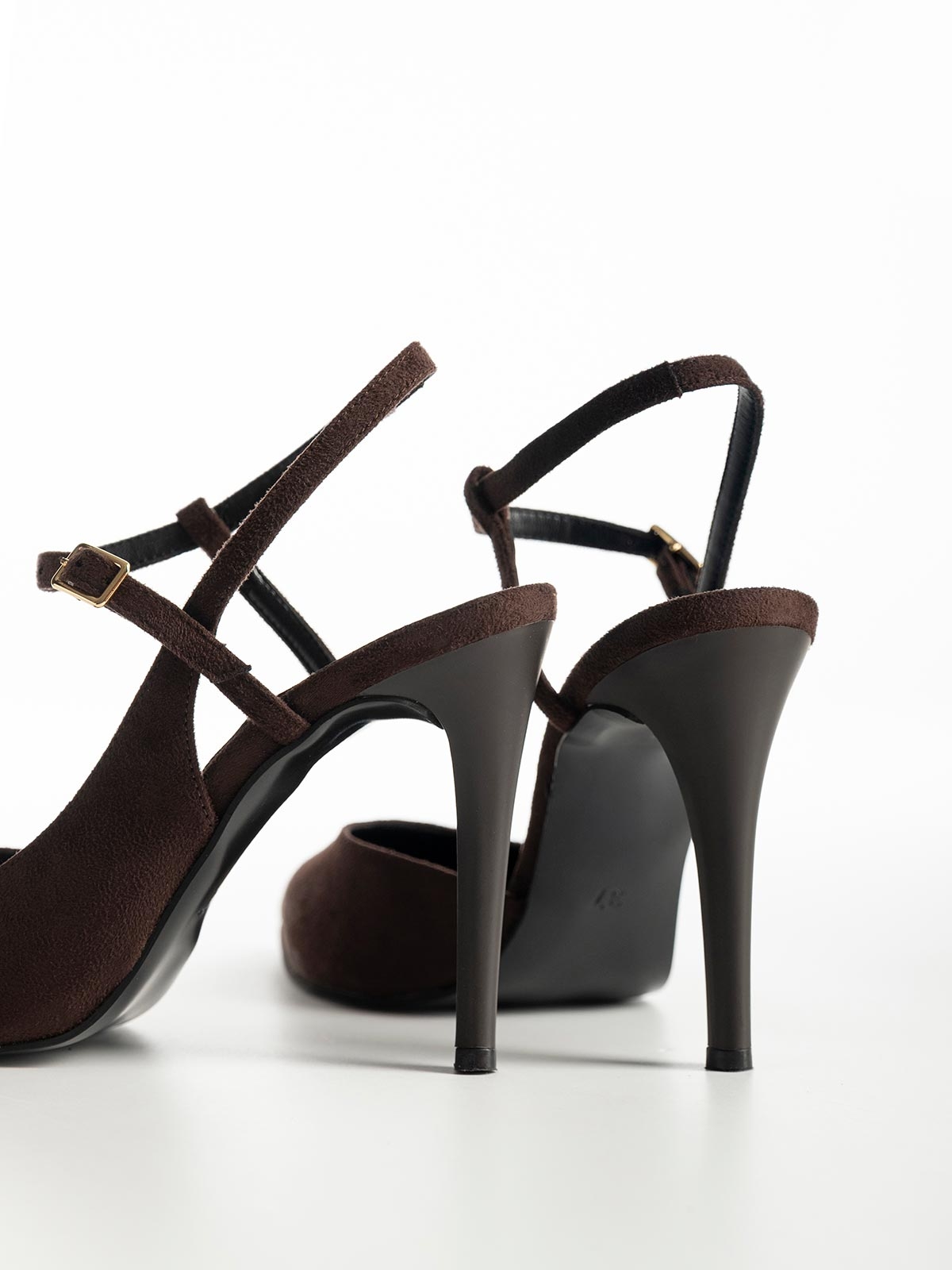 Γόβες BOZIKIS x Gin slingback suede με χιαστί λουράκια