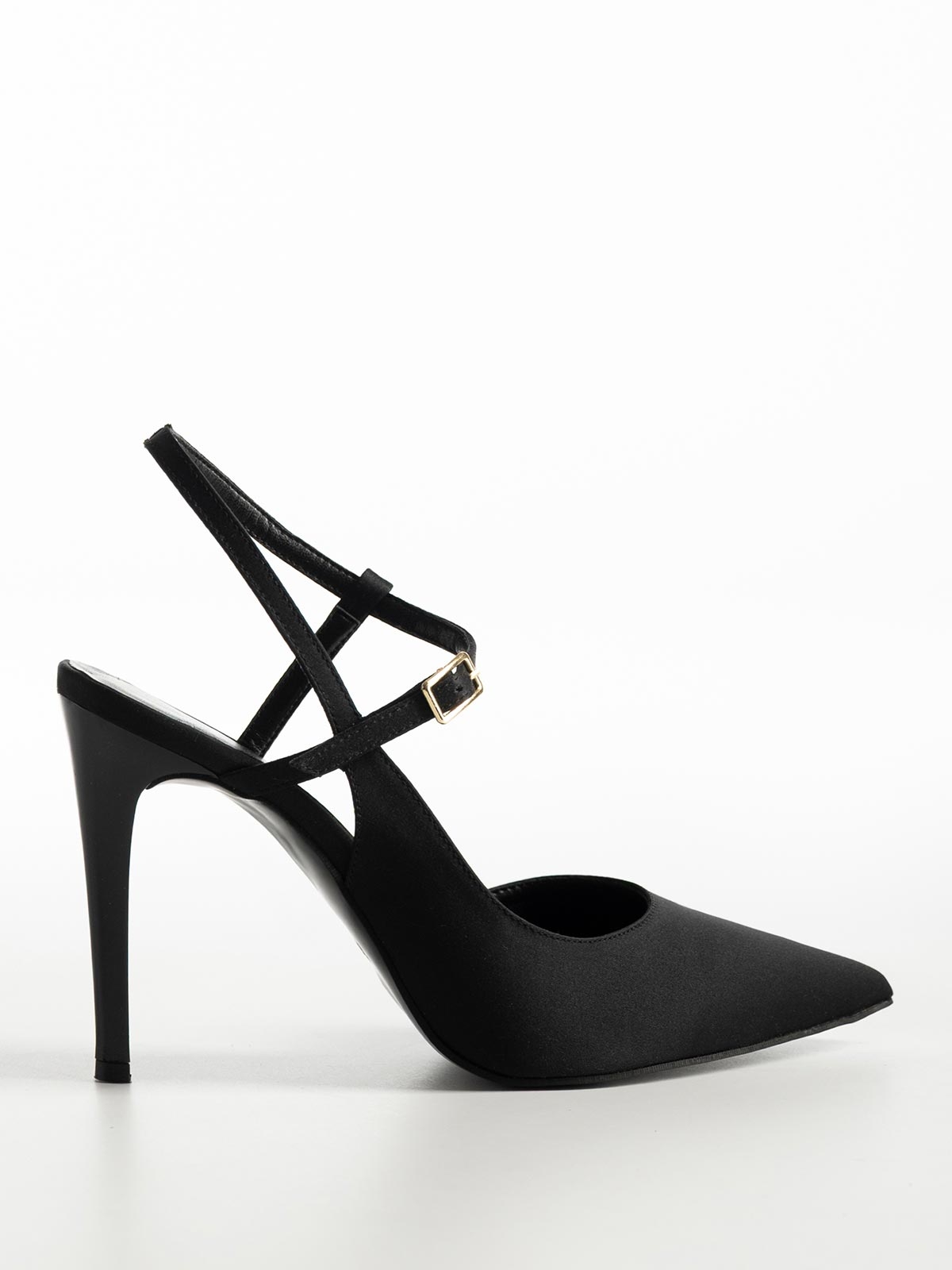 Γόβες BOZIKIS x Gin slingback σατέν με λεπτό τακούνι