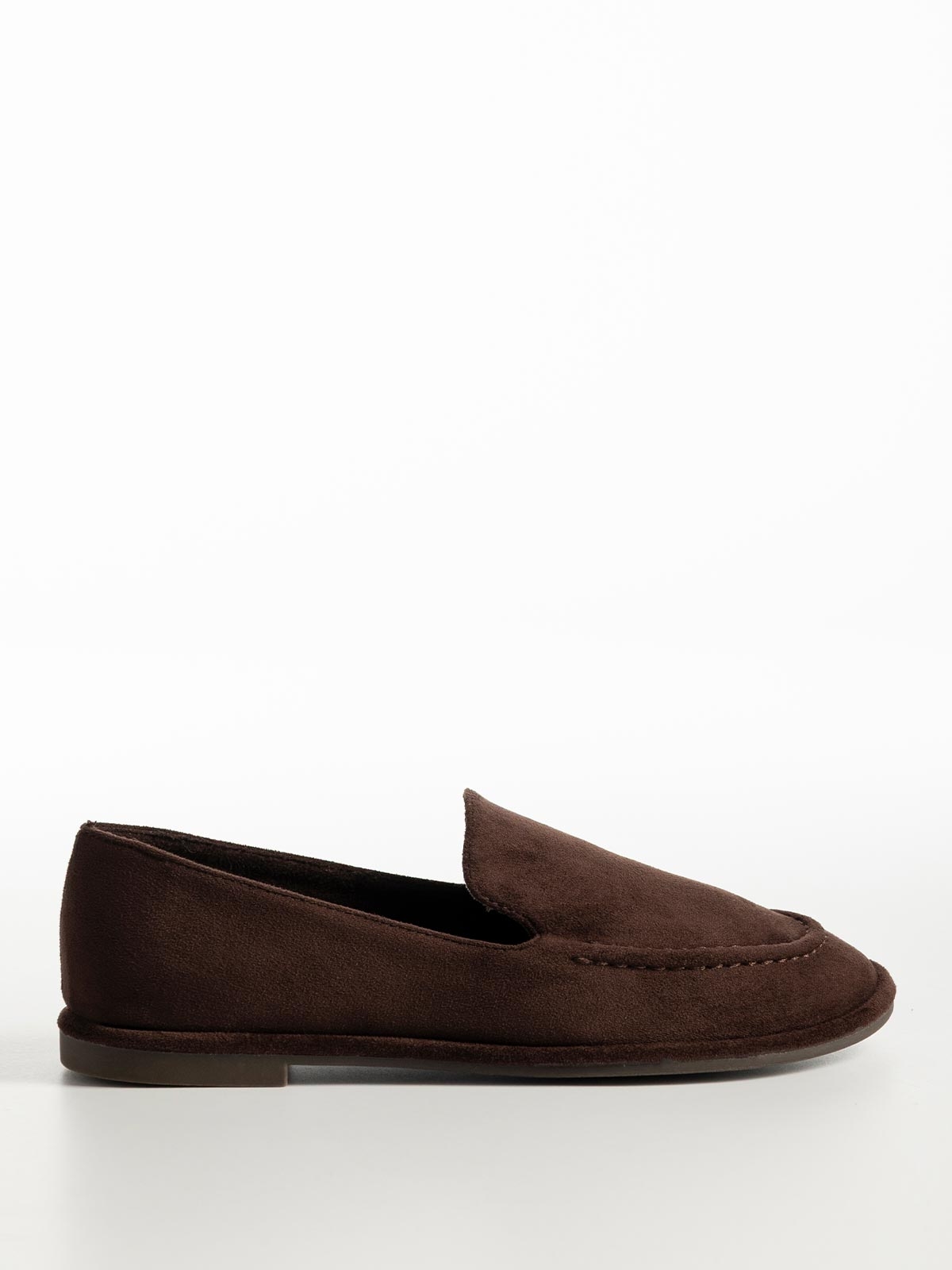 Loafers suede με διακοσμητική ραφή