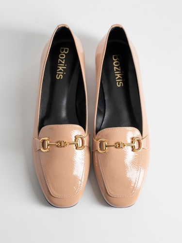 Loafers BOZIKIS λουστρίνι με μεταλική αγκράφα