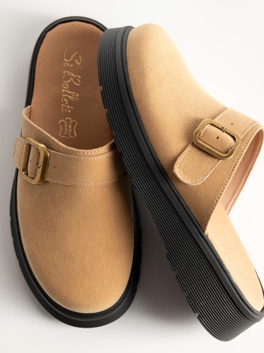 Clogs σουέτ BOZIKIS x Si Bolleti με μαλακή σόλα