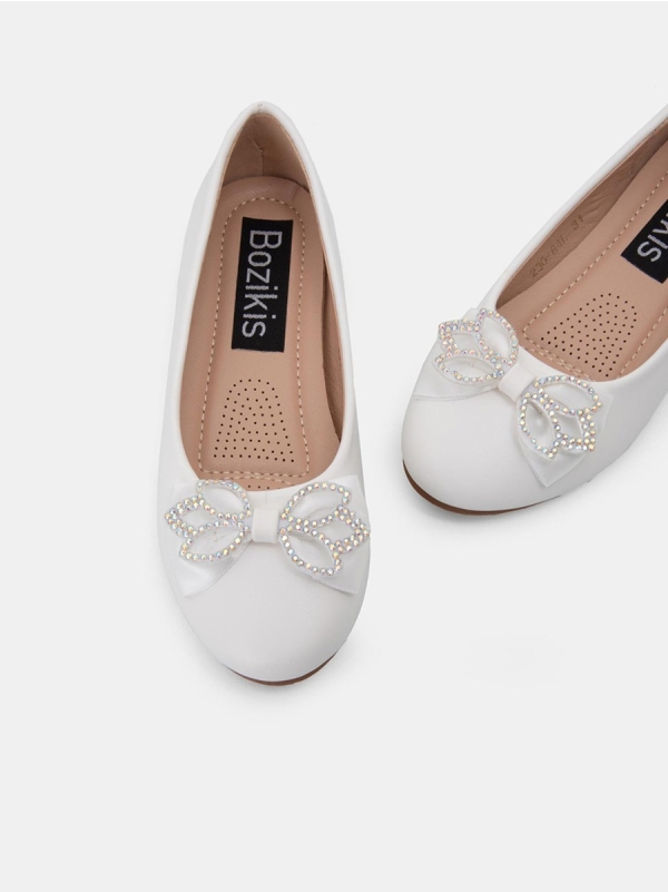 Product Image Παιδικές μπαλαρίνες με φιόγκο & σχέδιο strass