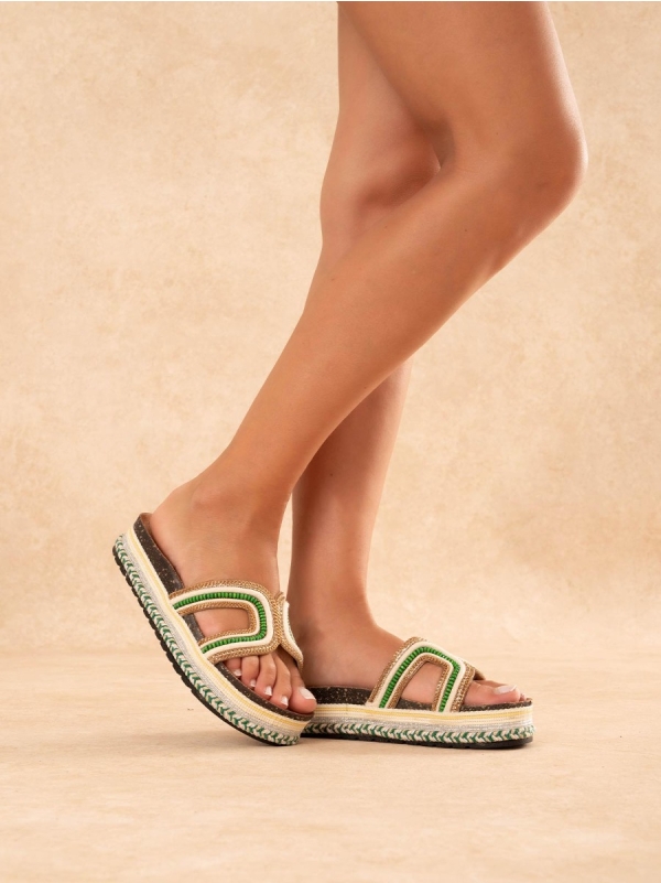 Product Image Flatforms με strass & boho λεπτομέρειες στη σόλα