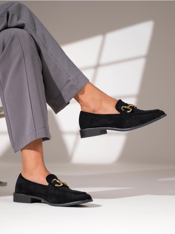 Product Image Suede loafers με μεταλλική αγκράφα