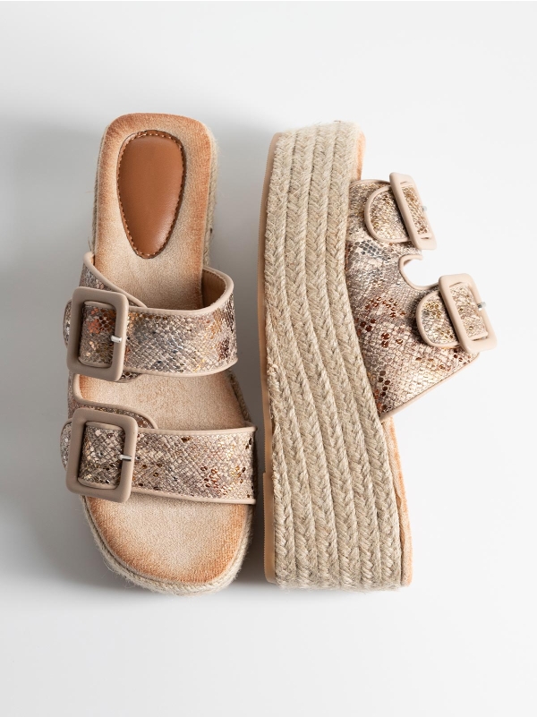 Product Image Mules πλατφόρμες με σχοινί στη σόλα