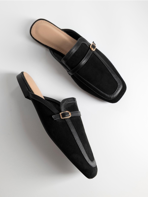 Product Image Mules suede με καρέ μύτη