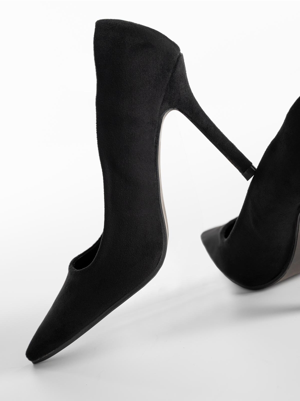 Product Image Suede γόβες μυτερές με λεπτό τακούνι
