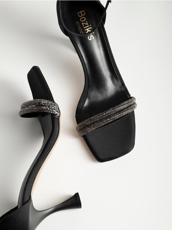 Product Image Πέδιλα BOZIKIS σατέν με strass λουράκια