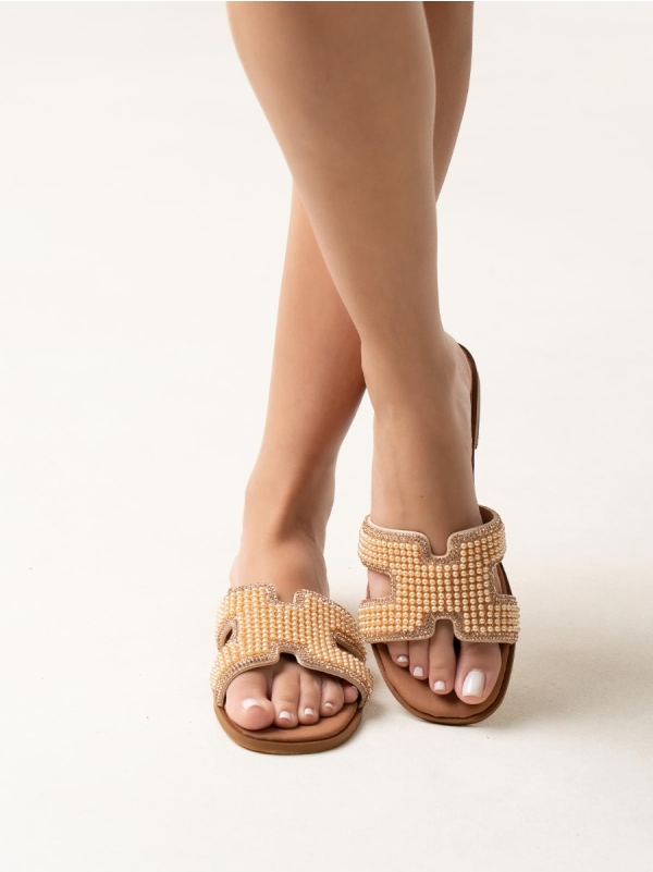 Product Image Flat σανδάλια BOZIKIS x Si Bolleti με πέρλες & γκλίτερ