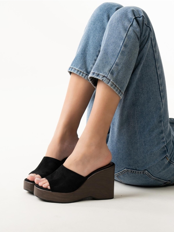 Product Image Mules πλατφόρμα σουέτ με φάσα