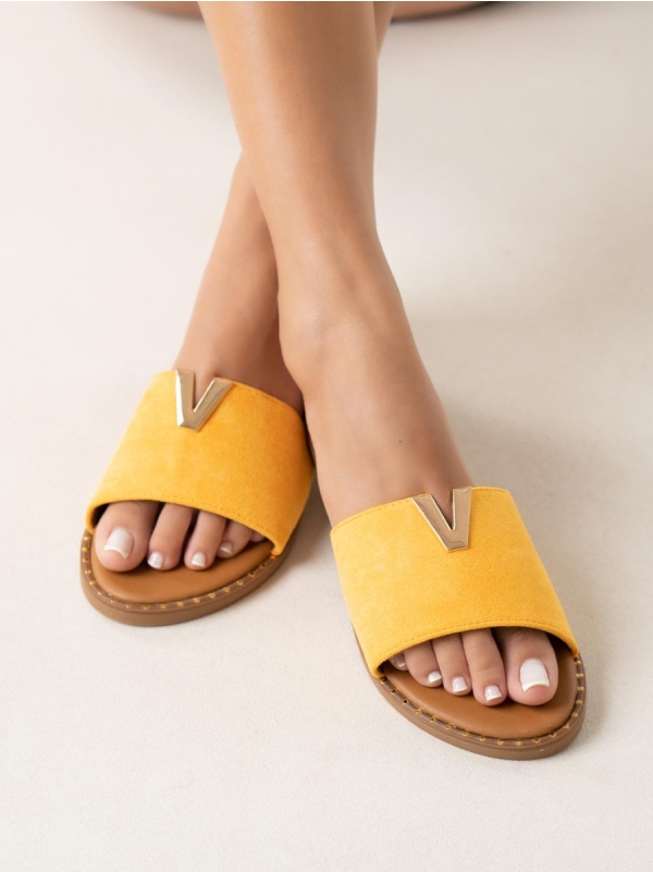 Product Image Flat σανδάλια με suede φάσα