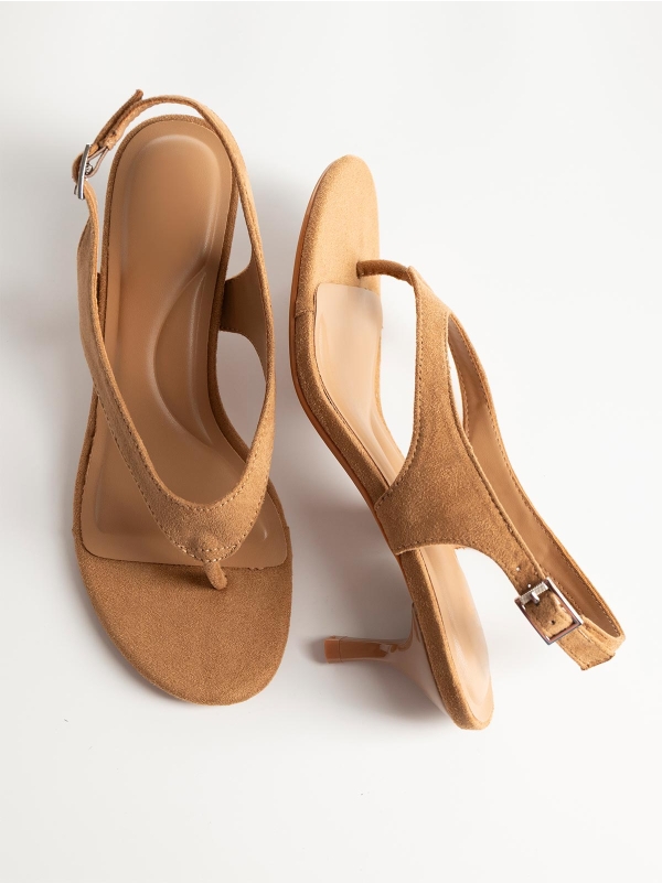 Product Image Πέδιλα σουέτ με δίχαλο & kitten heel