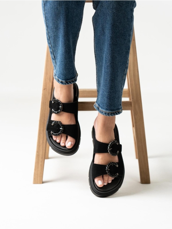 Product Image Flatforms BOZIKIS x Si Bolleti δερμάτινα με strass αγκράφες