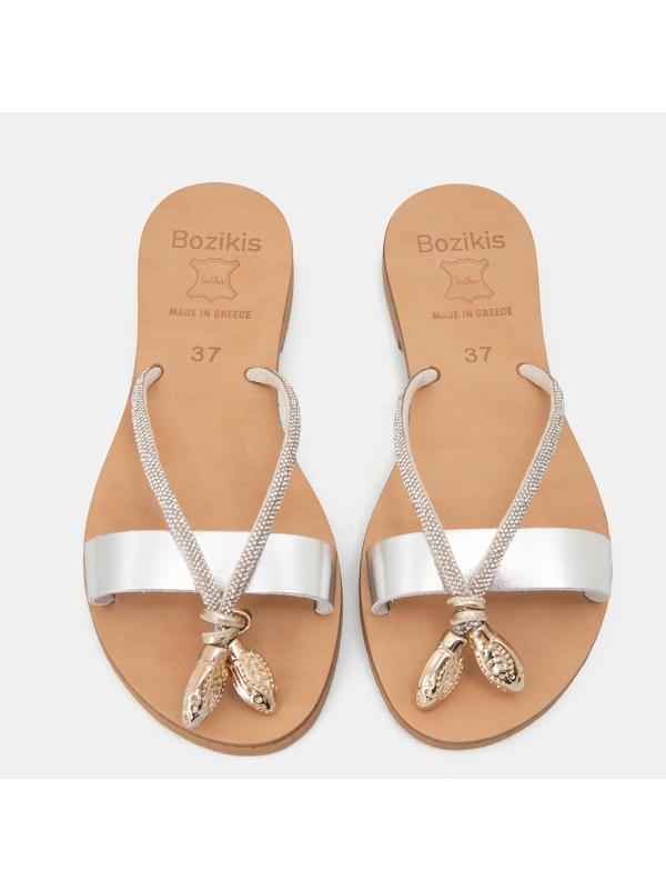 Product Image Σανδάλια BOZIKIS Leather με λουράκια strass