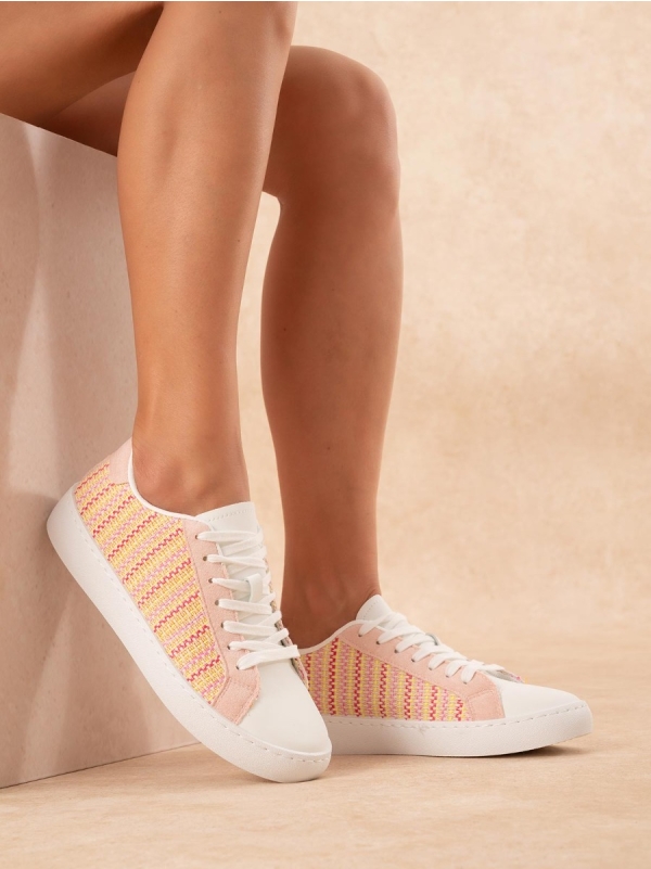 Product Image Basic sneakers με λεπτομέρειες σουέτ & πλέξη