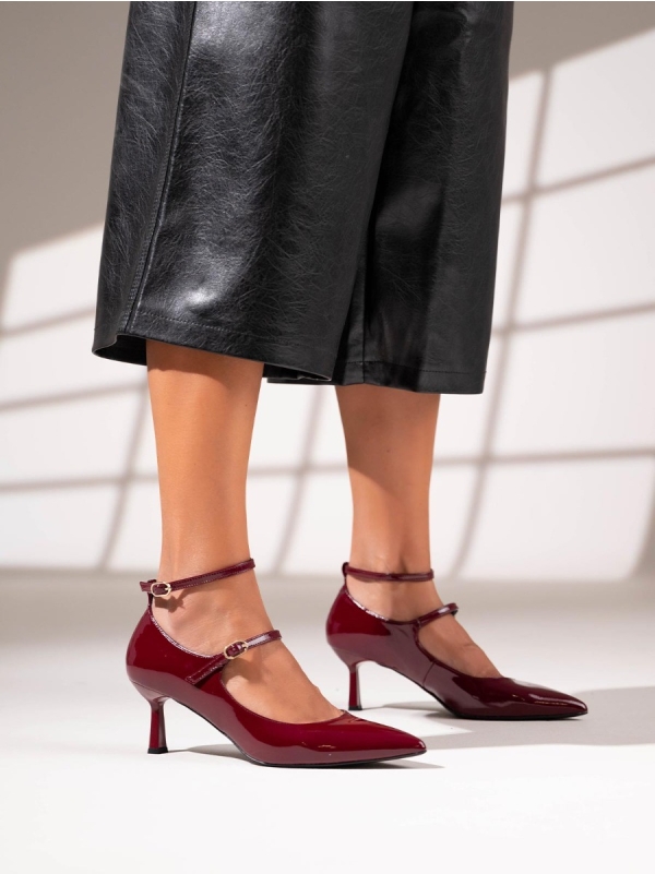 Product Image Γόβες BOZIKIS λουστρίνι μυτερές με λουράκια