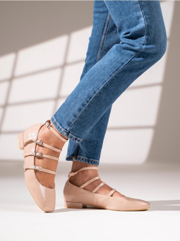 Product Image Μπαλαρίνες με τετράγωνη μύτη & λουράκια