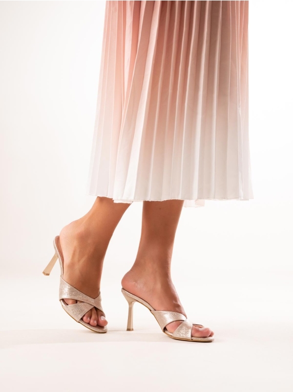 Product Image Mules BOZIKIS με χιαστί λουράκια & λεπτό τακούνι