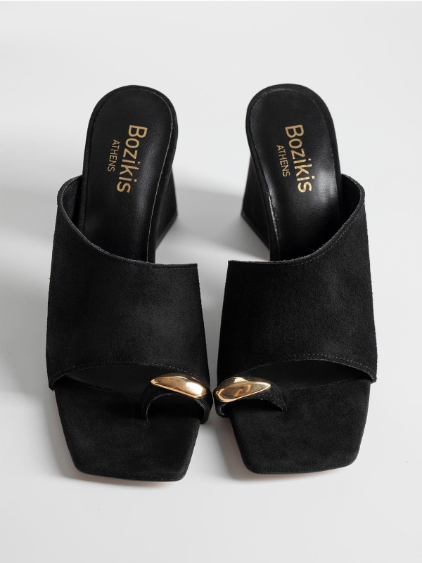 Product Image Mules BOZIKIS x Si Bolleti suede με χοντρό τακούνι