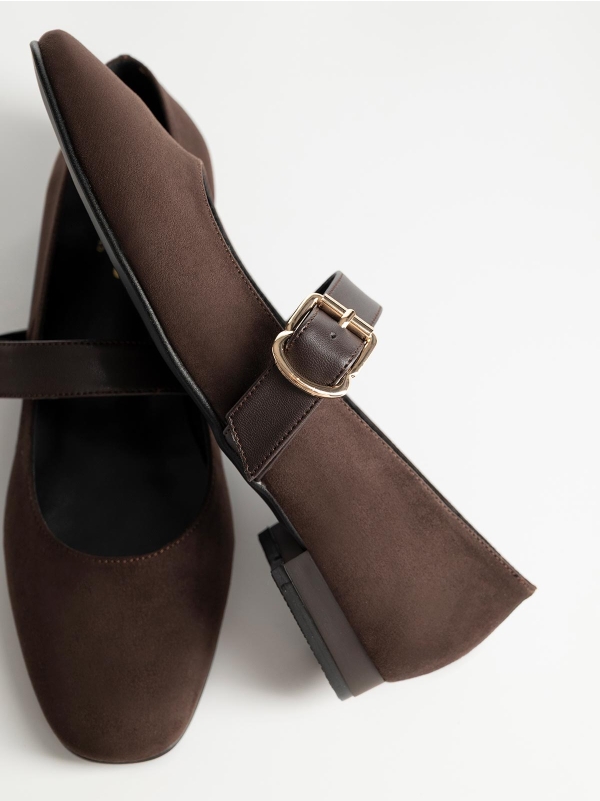 Product Image Μπαλαρίνες BOZIKIS suede με μπαρέτα