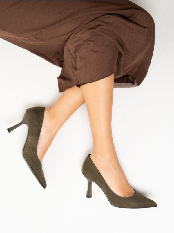 Product Image Suede γόβες BOZIKIS με λεπτό τακούνι