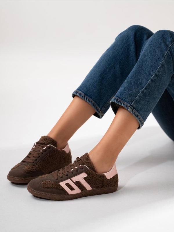 Product Image Sneakers με συνδυασμό υλικών & γούνα