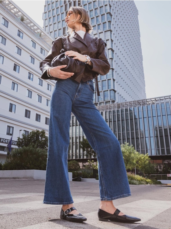 Product Image Μυτερές μπαλαρίνες με φαρδιά μπαρέτα