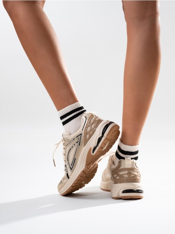 Product Image Chunky sneakers με κορδόνια & συνδυασμό υλικών