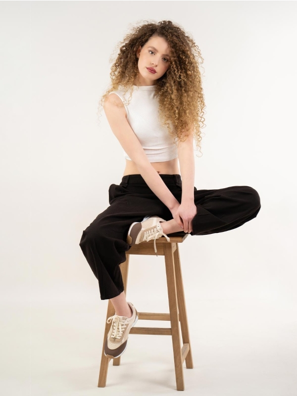 Product Image Basic sneakers με συνδυασμό υλικών