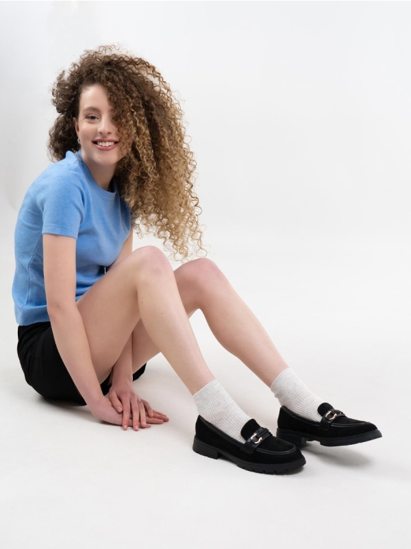 Product Image Loafers suede με τρακτερωτή σόλα & αγκράφα