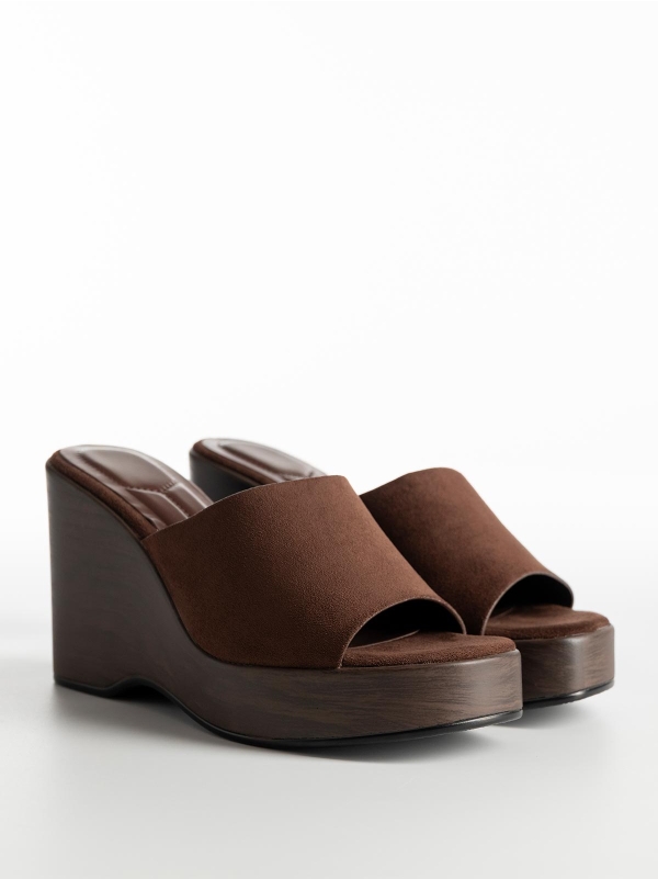 Product Image Mules πλατφόρμα σουέτ με φάσα