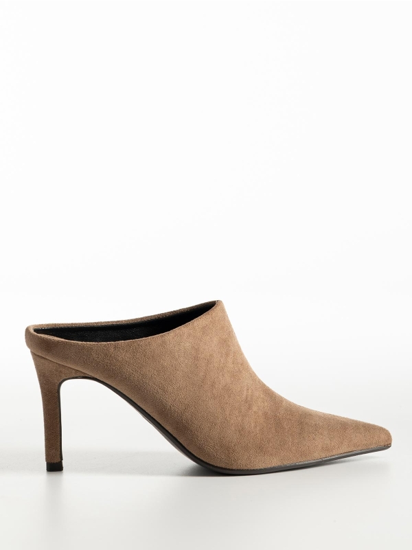 Product Image Μυτερά mules suede με λεπτό τακούνι