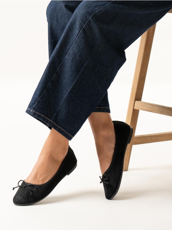 Product Image Suede μπαλαρίνες με διακοσμητικό φιόγκο
