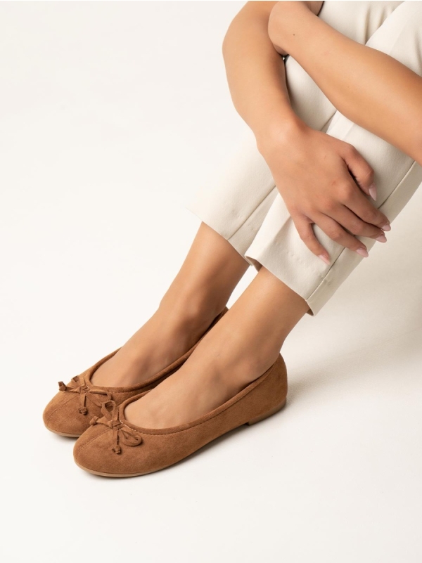 Product Image Suede μπαλαρίνες με διακοσμητικό φιόγκο
