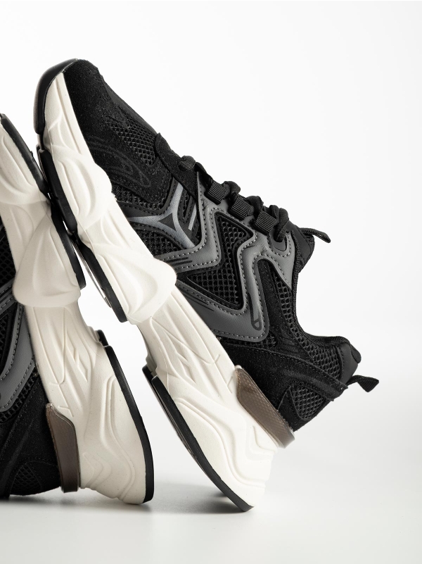 Product Image Chunky sneakers με συνδυασμό υλικών & τρακτερωτή σόλα